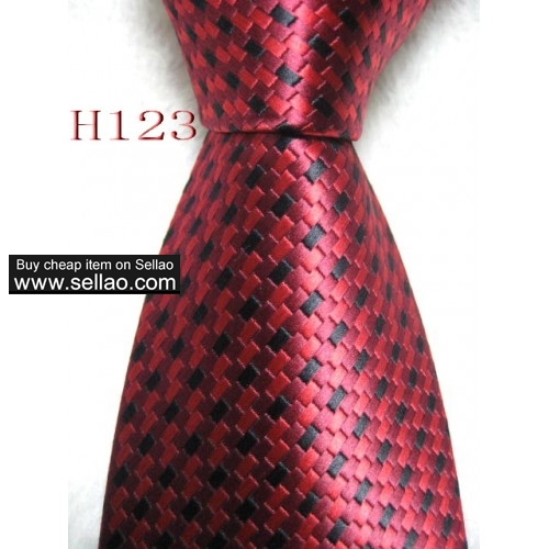H123  #100%Silk Jacquard Woven Handmade Men's Tie Necktie