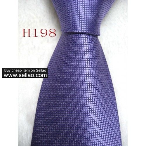 H198  #100%Silk Jacquard Woven Handmade Men's Tie Necktie