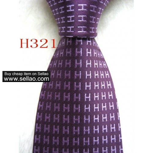 H321  #100%Silk Jacquard Woven Handmade Men's Tie Necktie