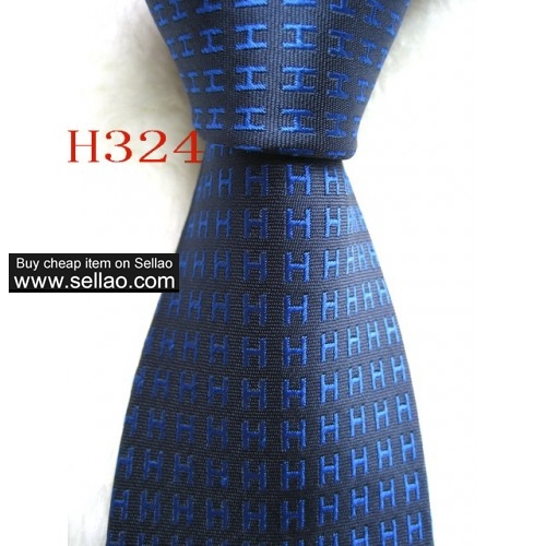 H324  #100%Silk Jacquard Woven Handmade Men's Tie Necktie
