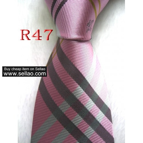 R47  #100%Silk Jacquard Woven Handmade Men's Tie Necktie