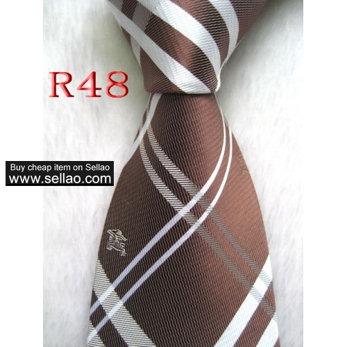 R48  #100%Silk Jacquard Woven Handmade Men's Tie Necktie
