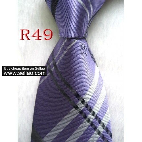 R49  #100%Silk Jacquard Woven Handmade Men's Tie Necktie