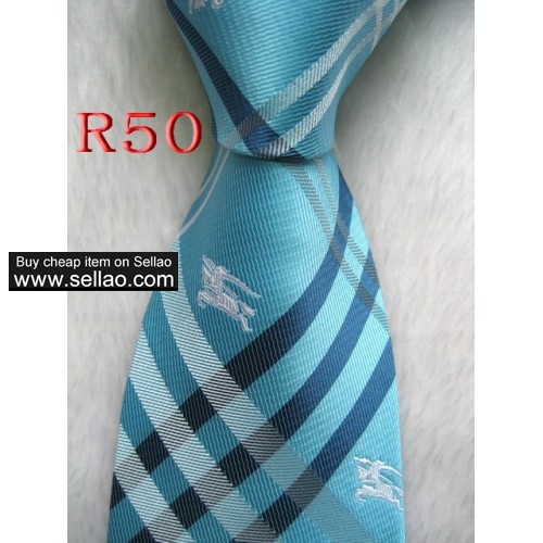 R50  #100%Silk Jacquard Woven Handmade Men's Tie Necktie