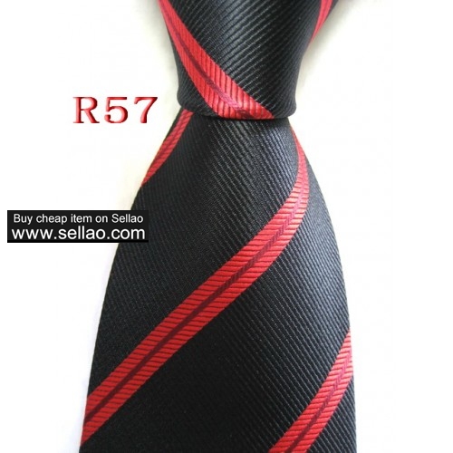 R57  #100%Silk Jacquard Woven Handmade Men's Tie Necktie