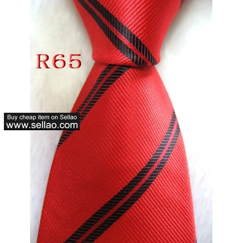 R65  #100%Silk Jacquard Woven Handmade Men's Tie Necktie