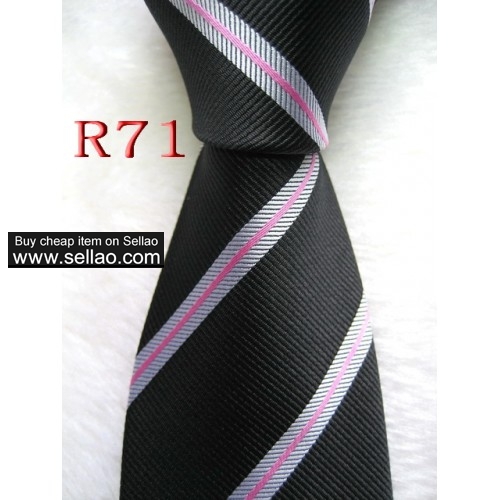 R71  #100%Silk Jacquard Woven Handmade Men's Tie Necktie
