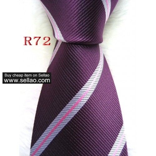 R72  #100%Silk Jacquard Woven Handmade Men's Tie Necktie