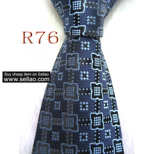 R76  #100%Silk Jacquard Woven Handmade Men's Tie Necktie