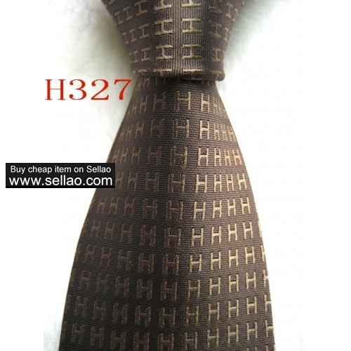H327  #100%Silk Jacquard Woven Handmade Men's Tie Necktie