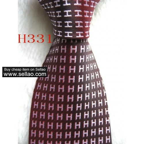 H331  #100%Silk Jacquard Woven Handmade Men's Tie Necktie