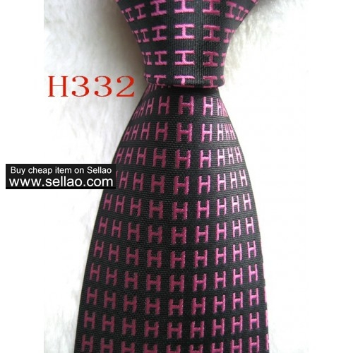 H332  #100%Silk Jacquard Woven Handmade Men's Tie Necktie