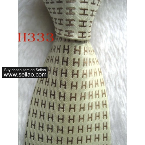 H333  #100%Silk Jacquard Woven Handmade Men's Tie Necktie