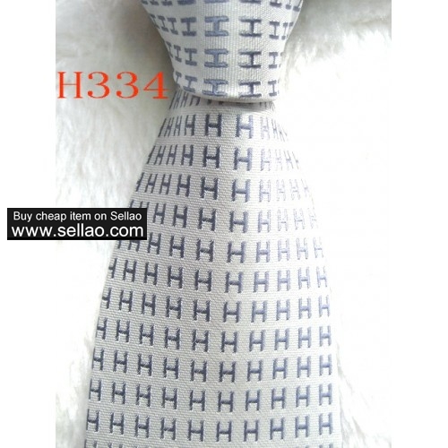 H334  #100%Silk Jacquard Woven Handmade Men's Tie Necktie