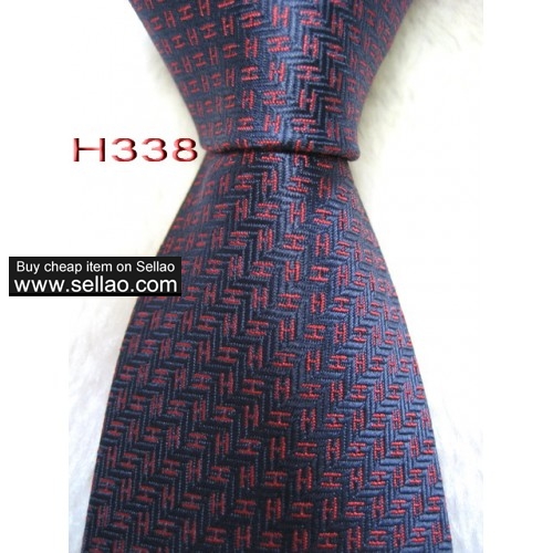 H338  #100%Silk Jacquard Woven Handmade Men's Tie Necktie