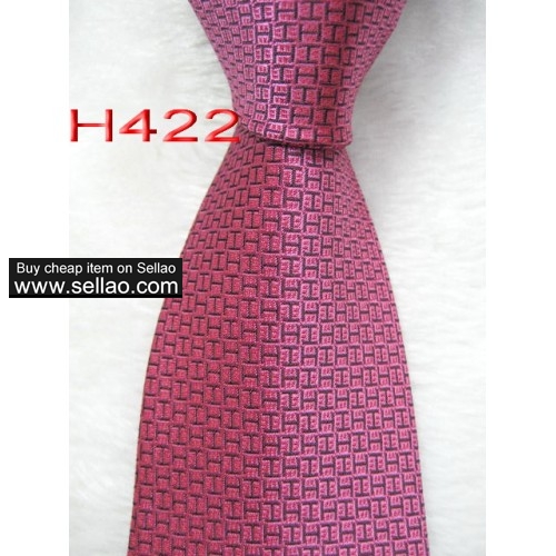 H422-H433  #100%Silk Jacquard Woven Handmade Men's Tie Necktie