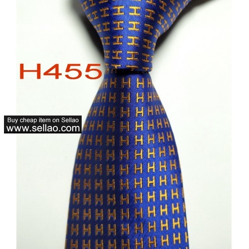 H455-H468  #100%Silk Jacquard Woven Handmade Men's Tie Necktie