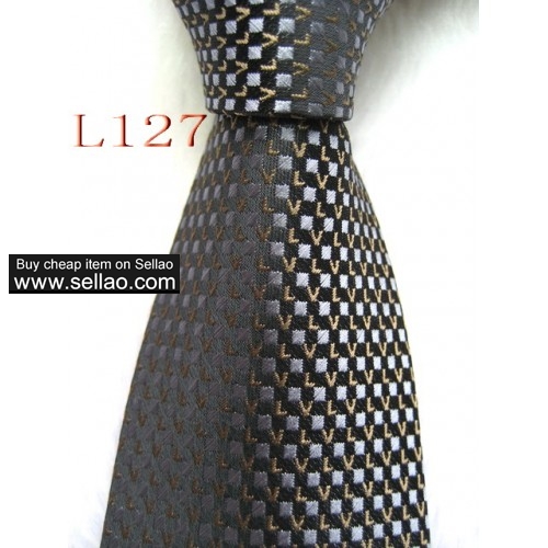 L127-L140  #100%Silk Jacquard Woven Handmade Men's Tie Necktie