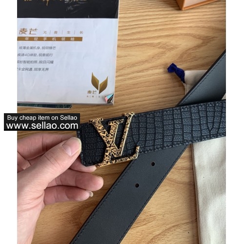LV Male buckle belts for men girdle trend men's belts ceinture Fashion designer jean belt