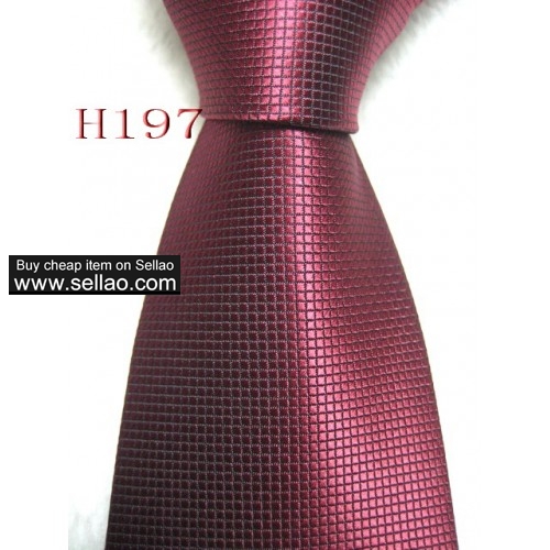 H197  #100%Silk Jacquard Woven Handmade Men's Tie Necktie