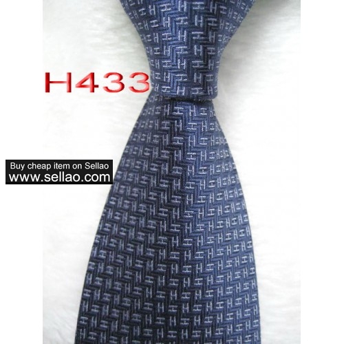 H433  #100%Silk Jacquard Woven Handmade Men's Tie Necktie