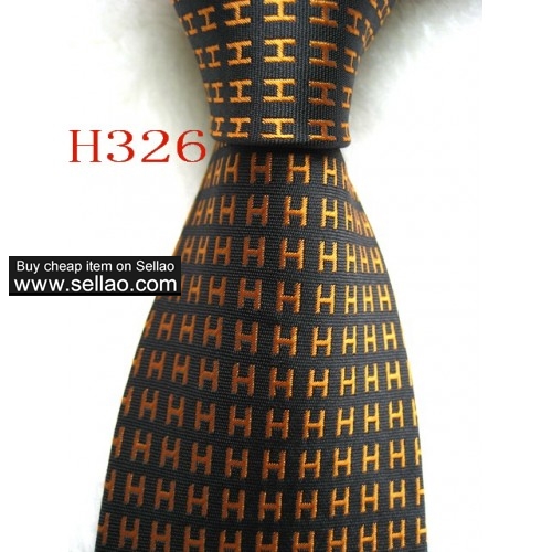 H326  #100%Silk Jacquard Woven Handmade Men's Tie Necktie
