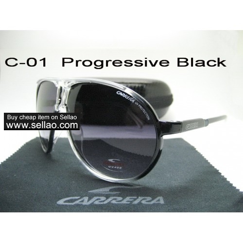 C-01 progressive Black New Men Womens Retro Sunglasses Outdoor sport   Glasses+Box