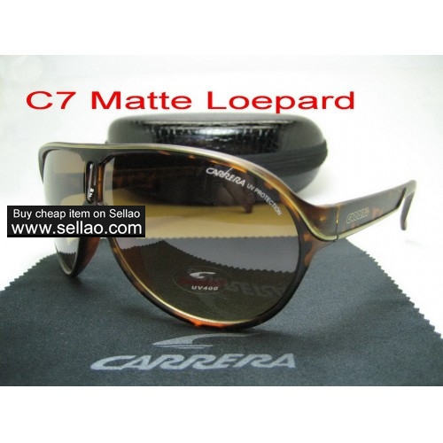 C7 New Men Womens Retro Sunglasses Outdoor sport Glasses+Box  Matte Loepard