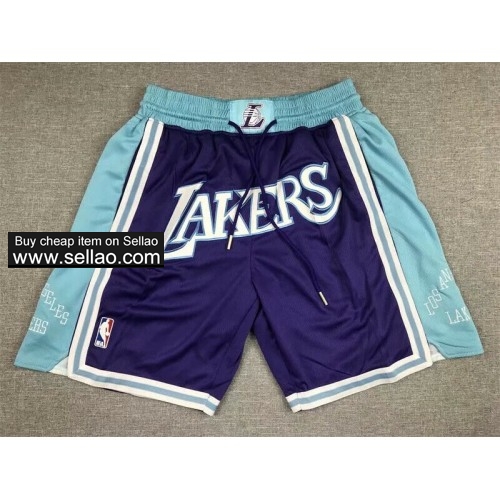New NBA Los Angeles Lakers City Edition Pocket Purple Men’s Basketball Shorts
