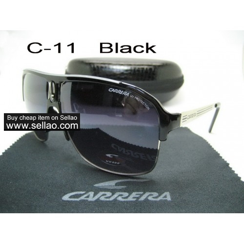 C-11 New Men Womens Retro Sunglasses Outdoor sport Glasses+Box Black