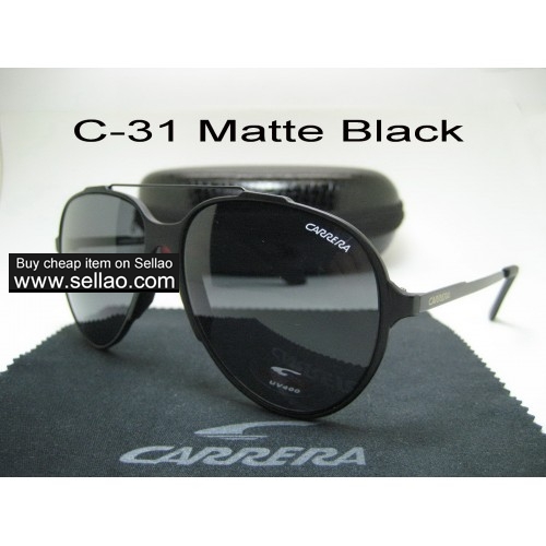C-31 New Men Womens Retro Sunglasses Outdoor sport Glasses+Box  Matte Black
