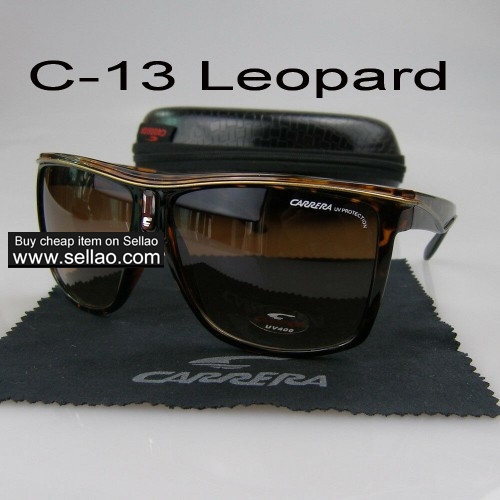 C-13 New Men Womens Retro Sunglasses Outdoor sport Glasses+Box  Leopard Print