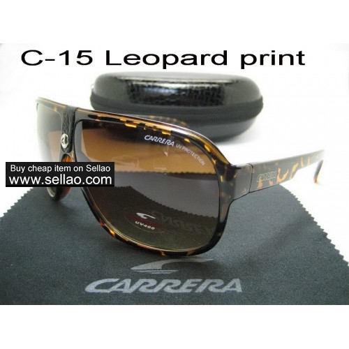 C-15 New Men Womens Retro Sunglasses Outdoor sport Glasses+Box  Leopard Print