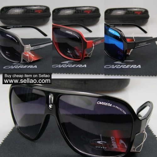 C-18 New Men Womens Retro Sunglasses Outdoor sport Glasses+Box  Matte Black