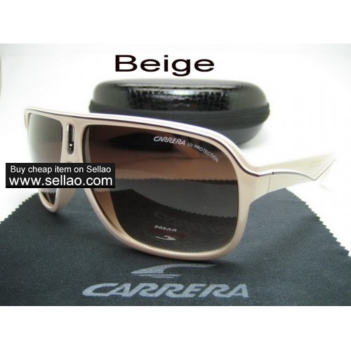 C-19 New Men Womens Retro Sunglasses Outdoor sport Glasses+Box  Beige