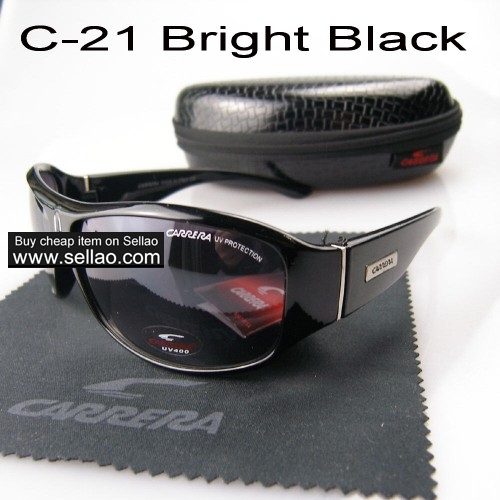 C-21 Fashion Trend Unisex UV Protection Toad Mirror Sunglasses +Box  Bright /Black