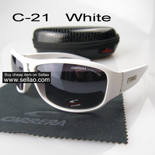 C-21 Fashion Trend Unisex UV Protection Toad Mirror Sunglasses +Box  White