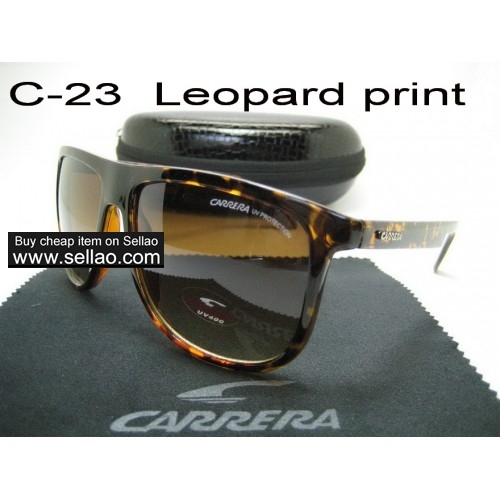C-23 New Men Womens Retro Sunglasses Outdoor sport Anti-UV Glasses+Box  Leopard Print