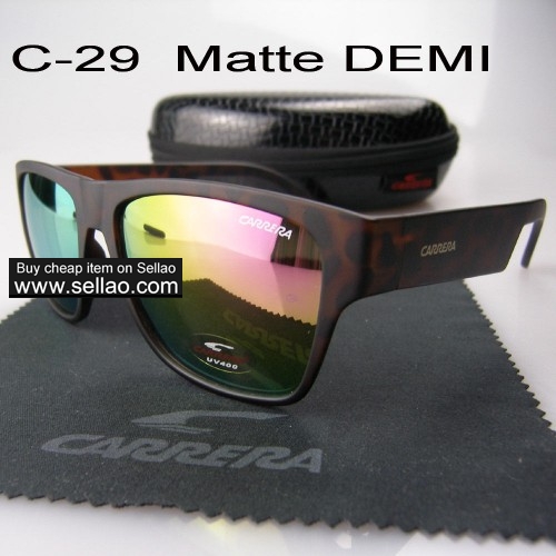 C-29 New Men Womens Retro Sunglasses Outdoor sport Anti-UV Glasses+Box  Matte DEMI