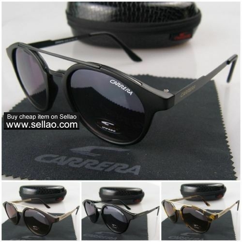 C-32 New Men Womens Retro Sunglasses Outdoor sport Anti-UV Glasses+Box  Bright Black