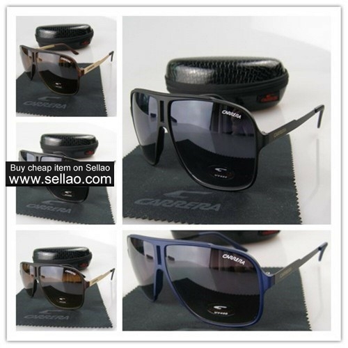 C-34 Fashion Square New Trend Men's/Women's  Anti-UV Sunglasses +Box  Matte Black