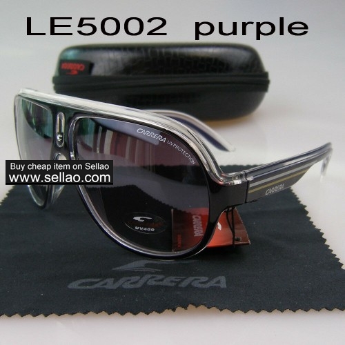 C-4 CARRERA New Men Womens Retro Sunglasses Outdoor sport Anti-UV Glasses+Box  Purple