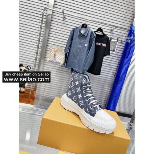 Brand high top shoes flat canvas shoes