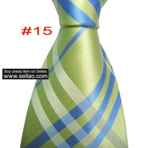 B#15  #100%Silk Jacquard Woven Handmade Men's Tie Necktie Yellow
