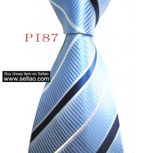 PI87  #100%Silk Jacquard Woven Handmade Men's Tie Necktie