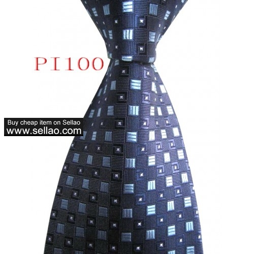 PI 100  #100%Silk Jacquard Woven Handmade Men's Tie Necktie