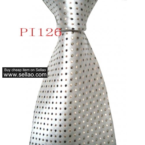 PI 126  #100%Silk Jacquard Woven Handmade Men's Tie Necktie