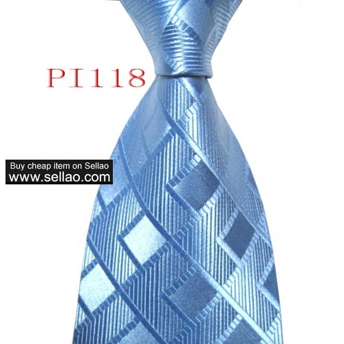 PI 118  #100%Silk Jacquard Woven Handmade Men's Tie Necktie