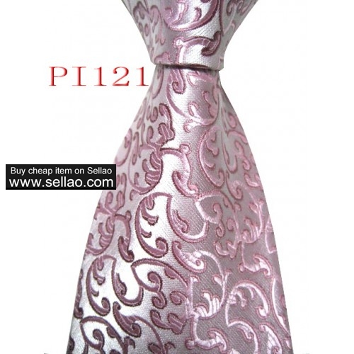 PI 121  #100%Silk Jacquard Woven Handmade Men's Tie Necktie