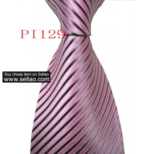 PI 129  #100%Silk Jacquard Woven Handmade Men's Tie Necktie